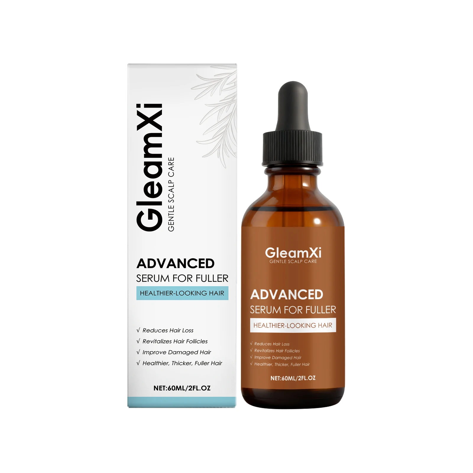 GleamXi Hair Strengthening Serum Enhanced Hair Resilience Gentle Nourishing Moisturizing Shiny Hair Scalp Soft Massage Care
