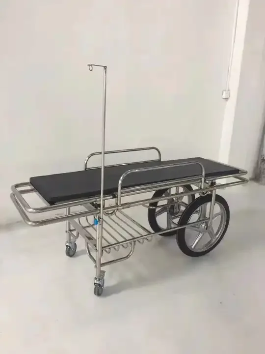 Ambulance Emergency Rescue Stretcher Bed with Wheels Hospital Trolley for Patient Transfer Medical Emergency Center