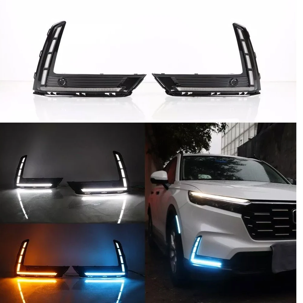 

2pcs Fog Light Lamp Vehicle Fog Lamp Daytime Running Strip Lights Kit for Honda CR-V CRV 2023-2025