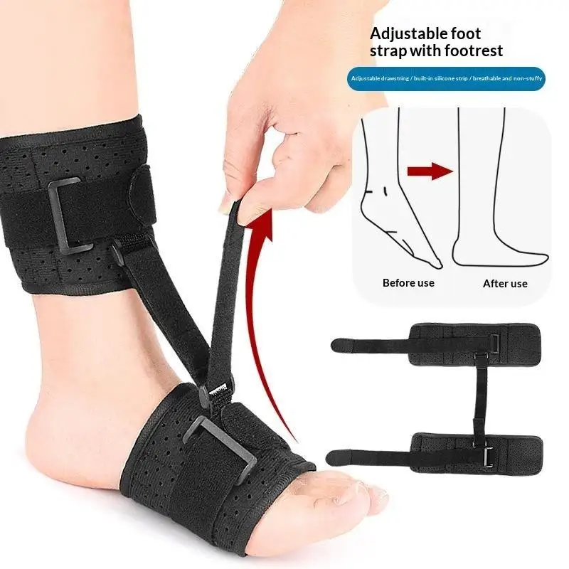 Attelle de marche réglable pour fasciite plantaire, orthèse stabilisatrice pour pied tombant, support pour les soins quotidiens des pieds