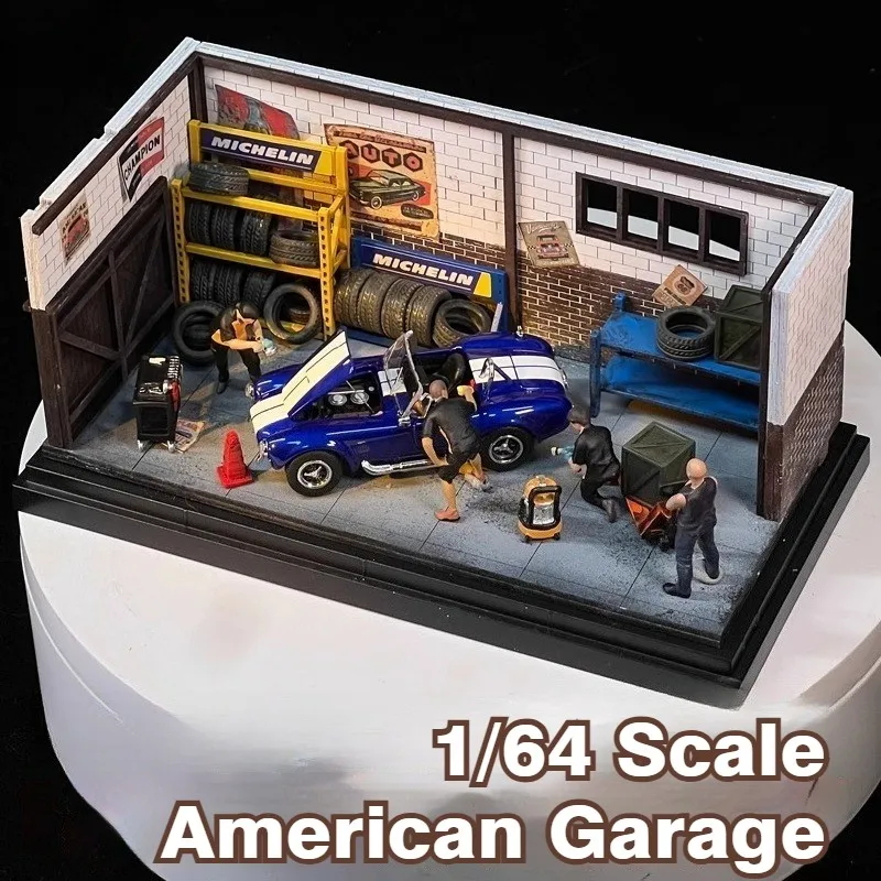 

Diorama 1/64 Car Parking Lot Scene Model Warehouse Garage Die-Cast Collection