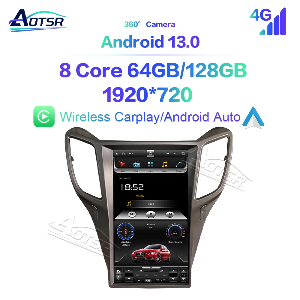 13.6'' Android 13For Changan CS75 2013-2017 Car Screen Navigation Apple Carplay Car  Radio TV DSP GPS Radio Stereo BT Host 2024