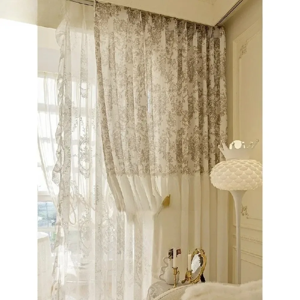 

Garden Romance Curtains for Living dining room bedroom French Luxury High Grade Tulle