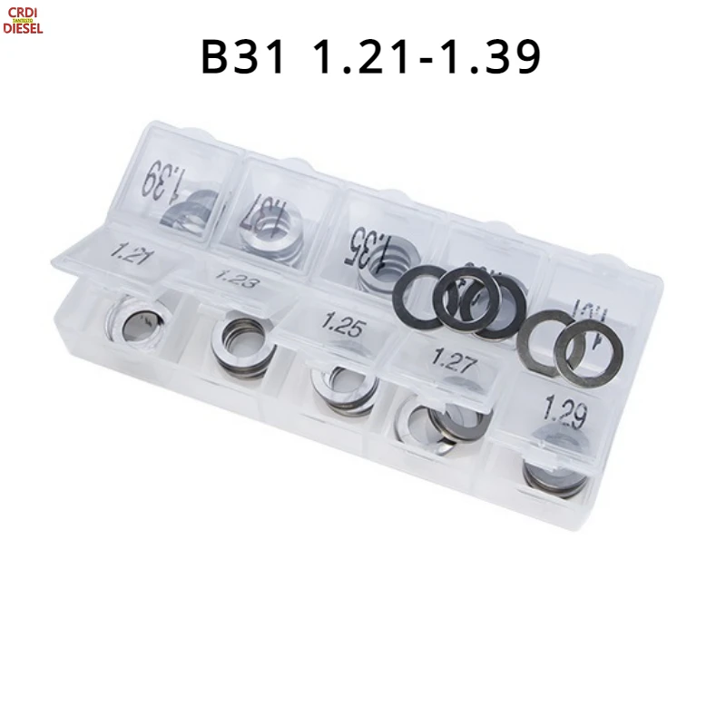 CRIN Injektor-Armaturen-Hebegriff-Einstelldichtungen 50 Stück B31 Dicke 1,21-1,39 für BOSCH 110 – Detail 1