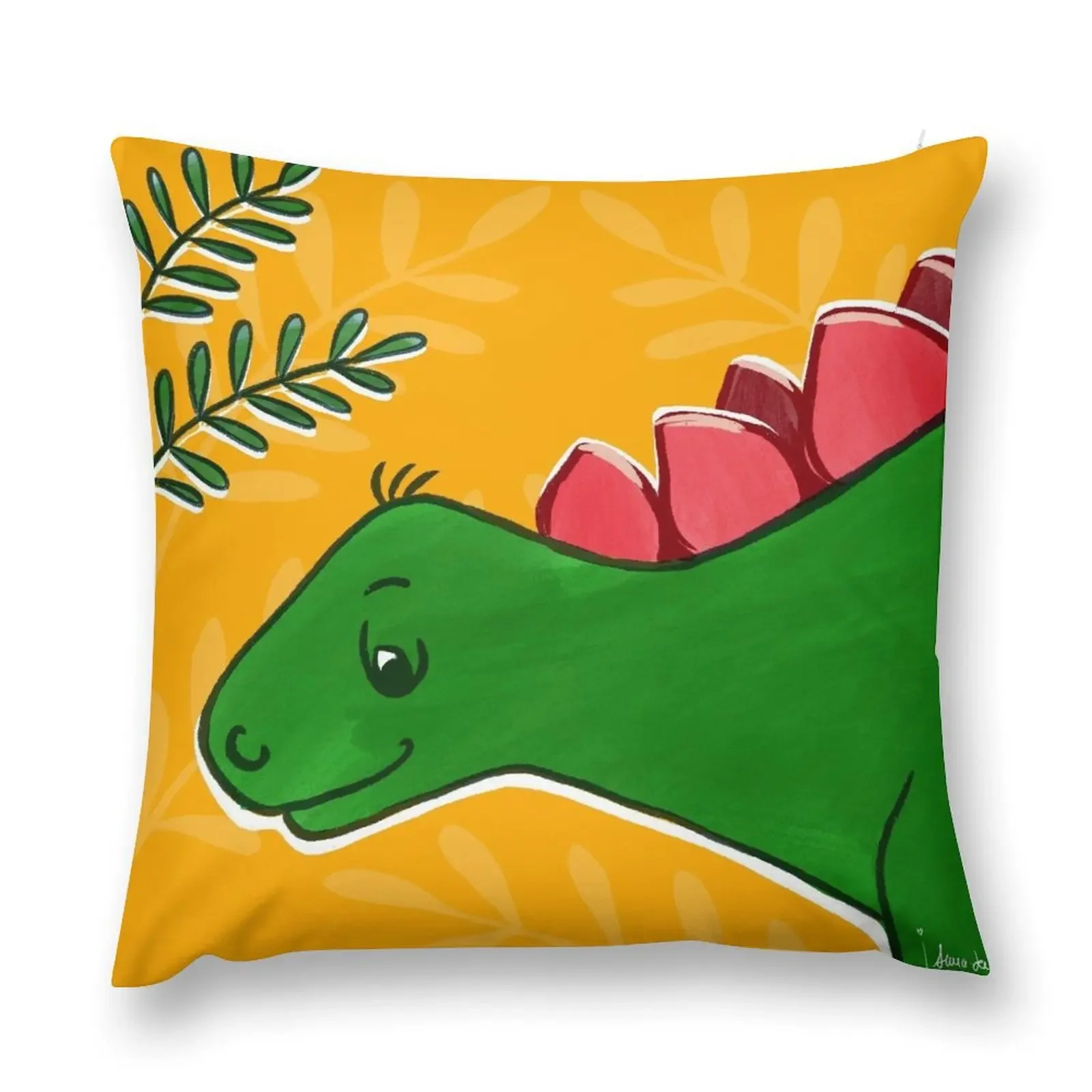 Little Stegosaurus Throw Pillow Pillows Aesthetic christmas pillowcases pillow