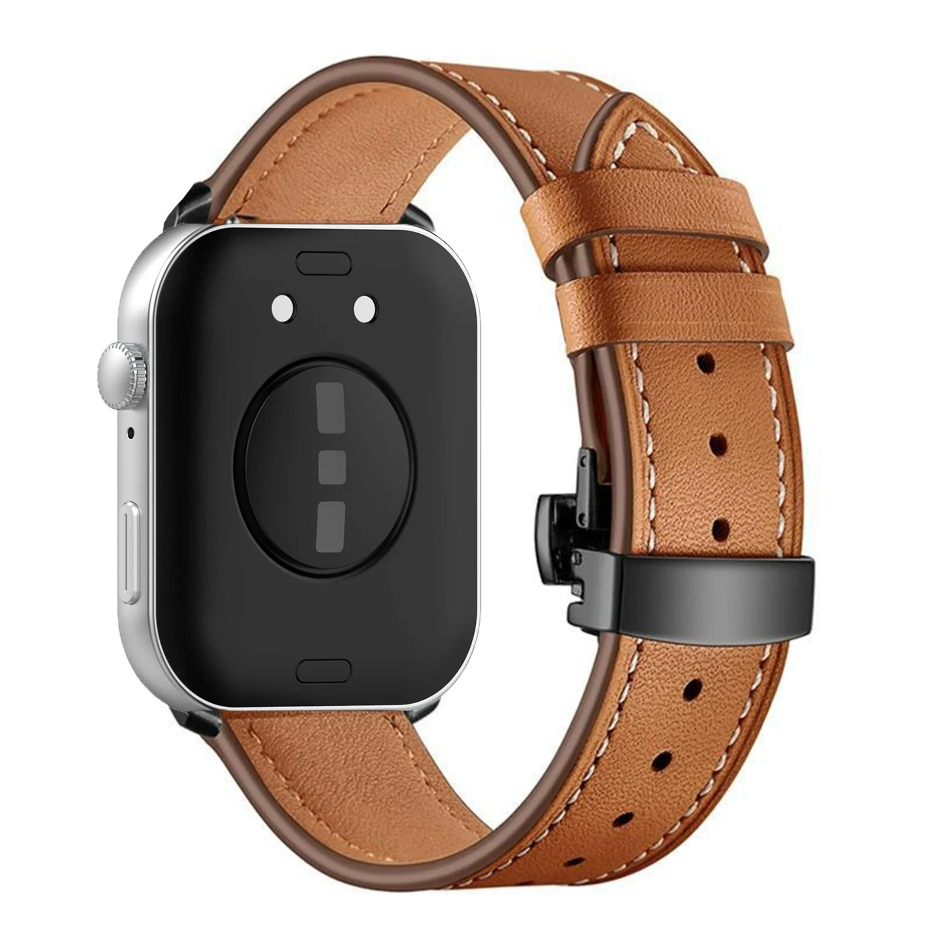 Lederarmband für Huawei Watch Fit 3/Fit 4, klassisches Rindsleder, Schmetterlingsschnalle, Armband für Huawei Watch Fit 4 Pro, Zubehör