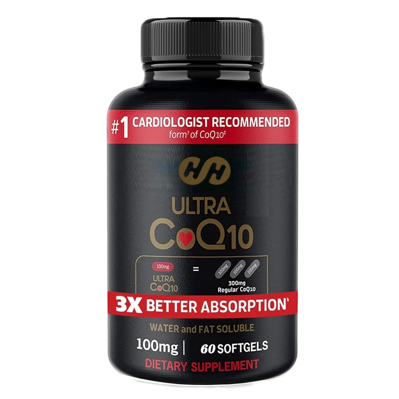 

Коэнзим Q10 100 мг, 3-кратное усвоение, водорастворимый и жирорастворимый, натуральная добавка, 60 мягких капсул