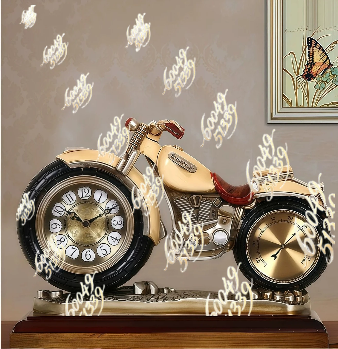 Apply to classy handmade for home living room clock desktop retrostylish creative motorcycle ornaments silent quartz clock