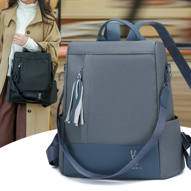 

Fashion High Quality Leather Women Backpack Purse Casual Large Capacity Anti-Theft Shoulder Bag Ladies Travel Handbag Crossbody