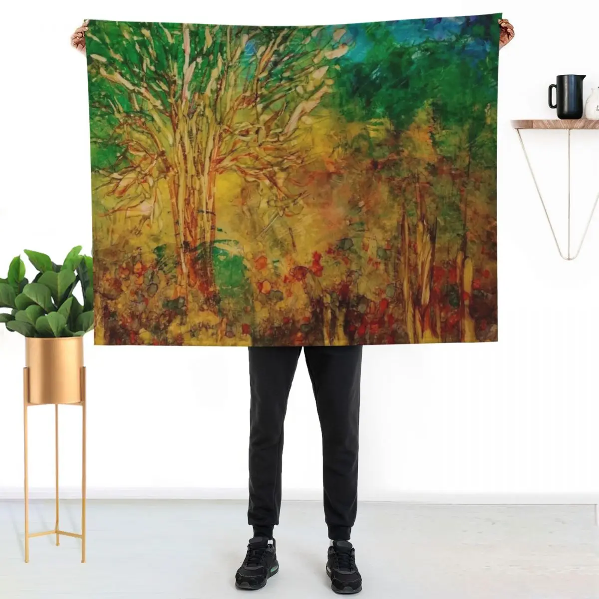 Take Me To The Woodland - by Barbara Mitchell Throw Blanket Decorative Throw Cute Plaid for sofa Plaid warm winter Blankets