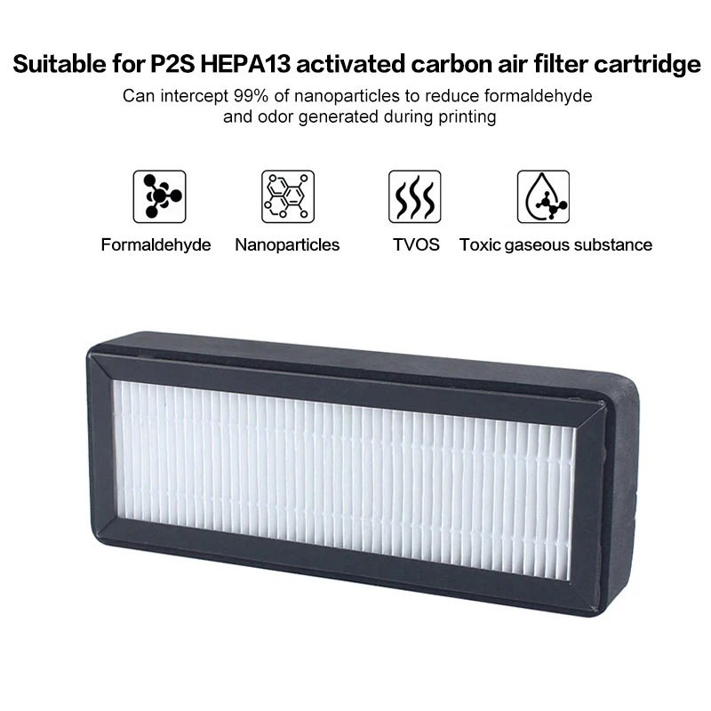 1/2Pcs Upgrade For Bambu Lab P2S Filter HEPA 13 Activated Carbon Combo Air Filter Accessories Replacement