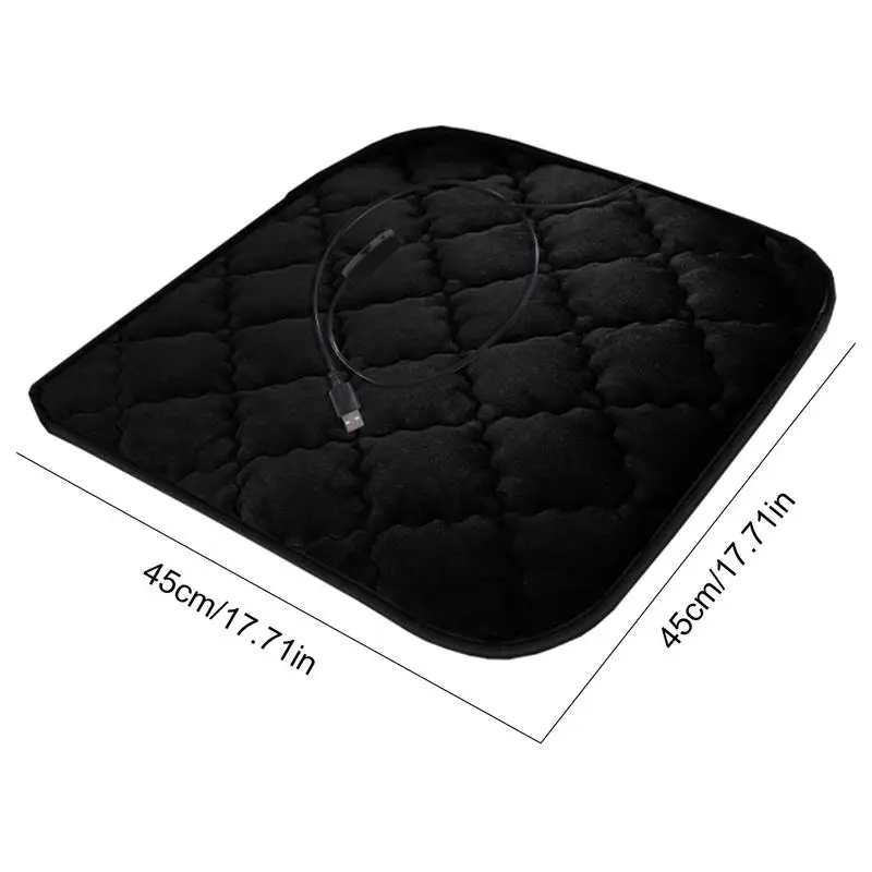 1pc New single piece backless Winter  plush car seat cushion for all seasons, non-slip and free of binding - square Accessories