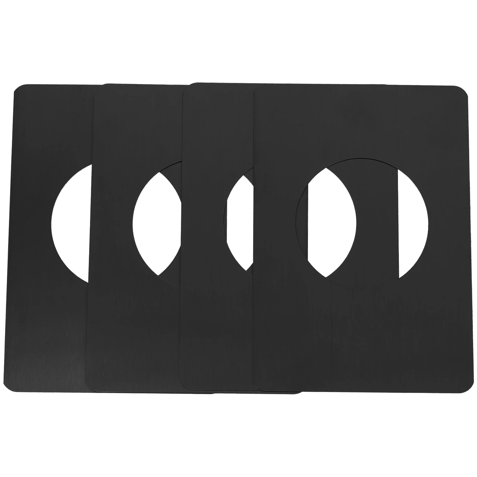

4pcs Repair Plate Stainless Steel Door Knob Fixing Backplate Door Handle Reinforcement Hole Cover Plate Scratch Coverage Wood