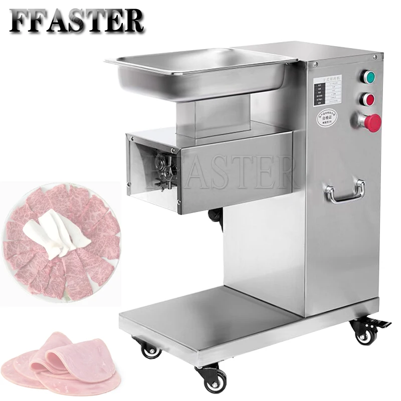 Fatiador De Carne Desktop Para Carne Fresca, Fatiando Shredding Dicing Lâmina destacável Máquina de corte de carne elétrica