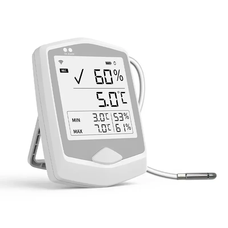 【CHIMU HOME】 Real Time WIFI Temperature and Humidity Data Logger with Large LCD Screen for Warehouse Environment Monitoring