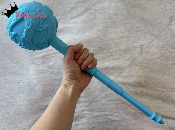 การ์ตูน Nezha Ao Bing คอสเพลย์เครื่องแต่งกายค้อนน้ําแข็ง Props 46 ซม.-27 ซม.3D Lollipop ค้อน 1:1 บทบาทเล่น PROP อุปกรณ์เสริมอาวุธ