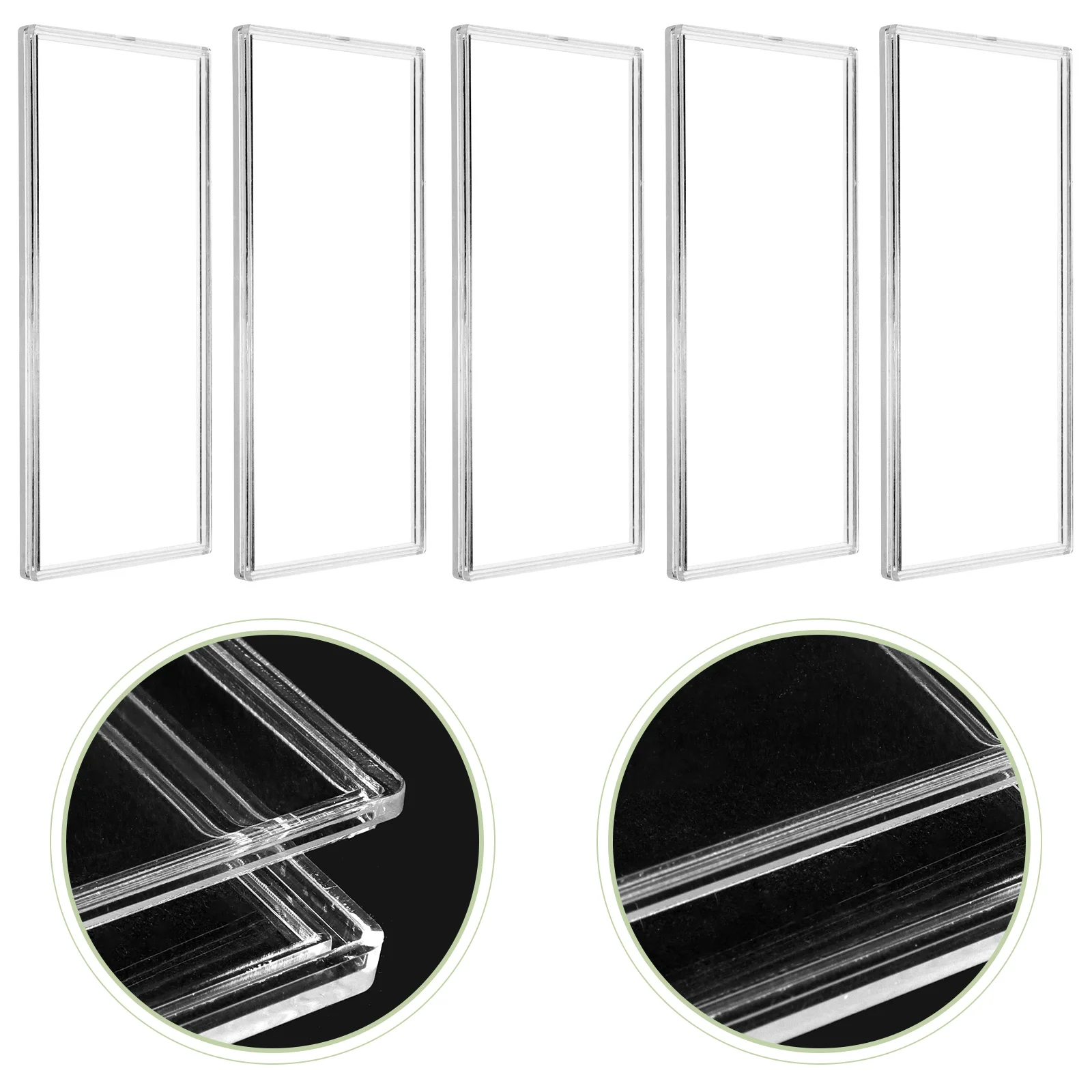 10 ชิ้นผู้ถือบัตรเครดิต Clear กระเป๋าเงินที่ระลึกกรณีขาตั้งคลิปโปร่งใสกระดาษคอลเลกชัน