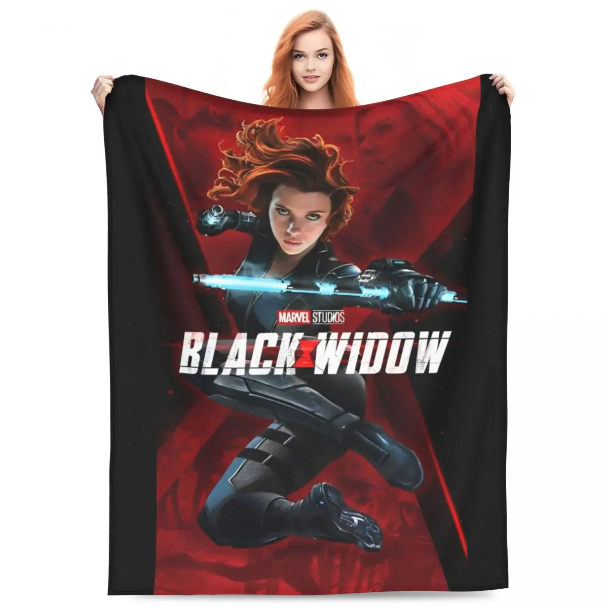 Marvel Black Widow Blanket Quality Soft Throw Blanket Autumn Picnic Couch Bed Comfortable Bedspread