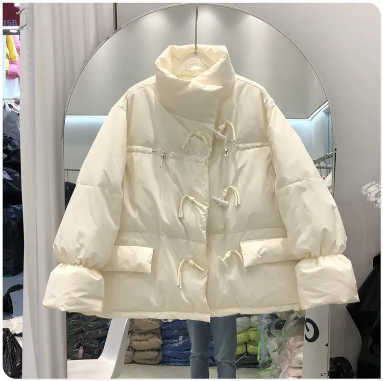 

Winter Autumn Turtleneck Zipper Short Down Jackets Thick Irregular Coat Outwear Streetwear Long Sleeeve Backless Jacket