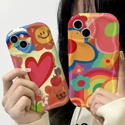 Phone Case For Samsung Galaxy S24 S23 Ultra S20 FE S21 Plus A54A34 A52 A52S A53 A14 A23 A24 A32 A31 A03 A05 A05S cover Wavy Edge