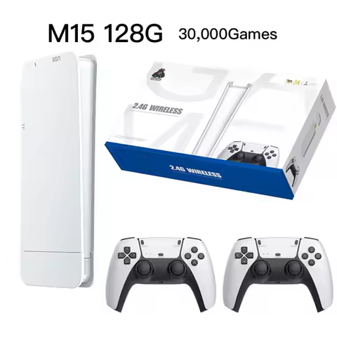 2023 New M15 Game Stick 4K Video Game Console Retro Classic Games 2.4G Double Wireless Controller for PS1/GBA/SNES Boy Gift