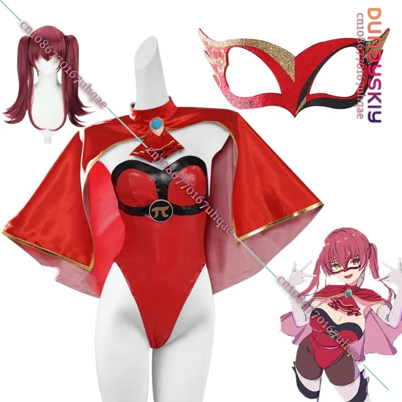 Houshou Marine How About Paipai Mask Cosplay Costume Bodysuit Hololive Holo Vtuber Full Set Wig Halloween Customized