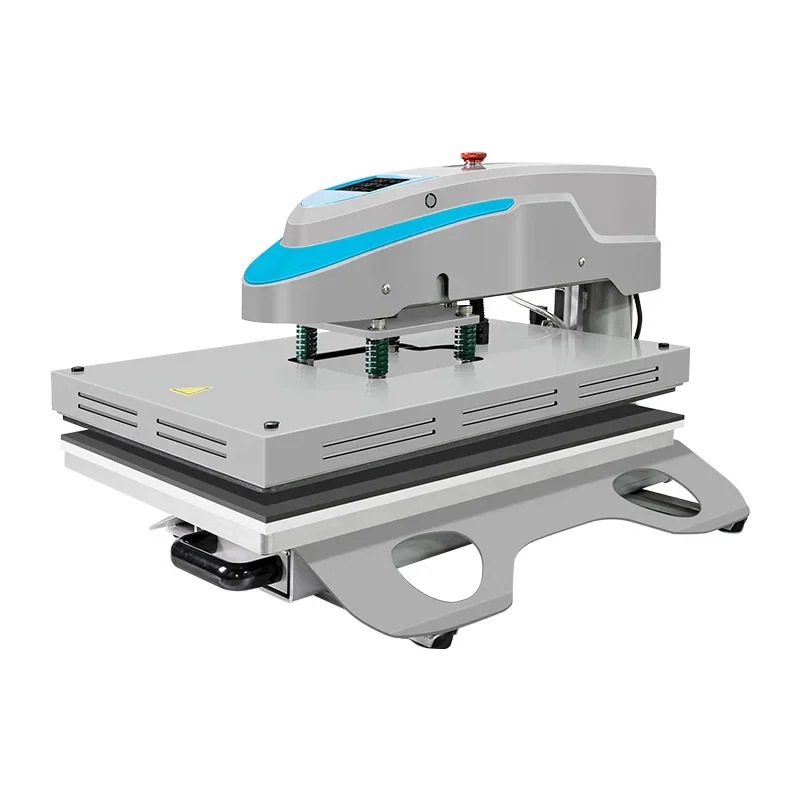 Garment printing heat transfer machine, pneumatic single - station shaking and pulling set for heat sublimation hot stamping