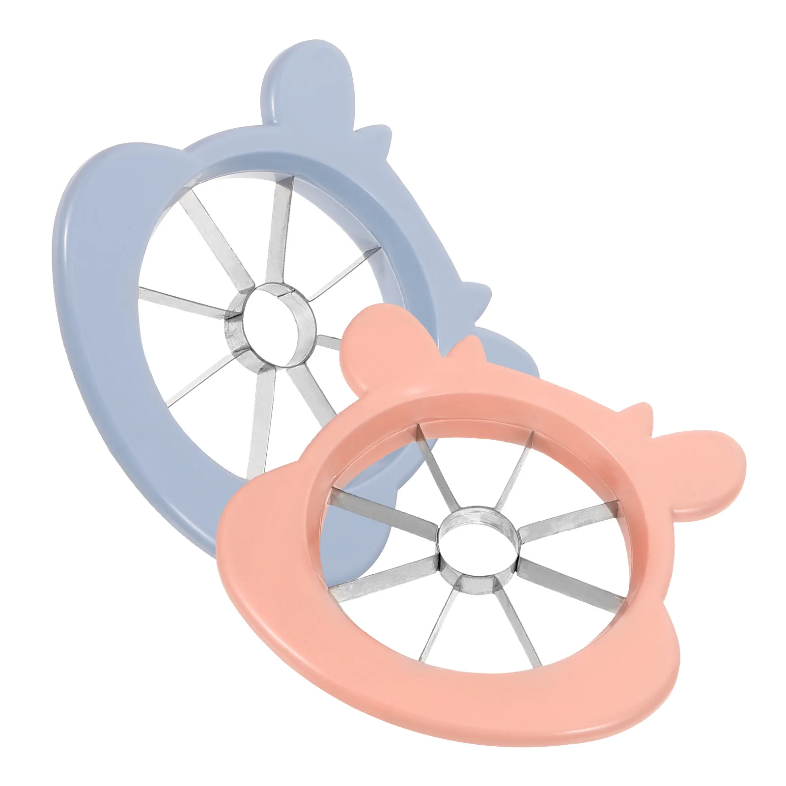 2Pcs Fruit Slicer Cartoon Style Stainless Steel Apple Core Digger Safe Round H Comfortable Tools Apples