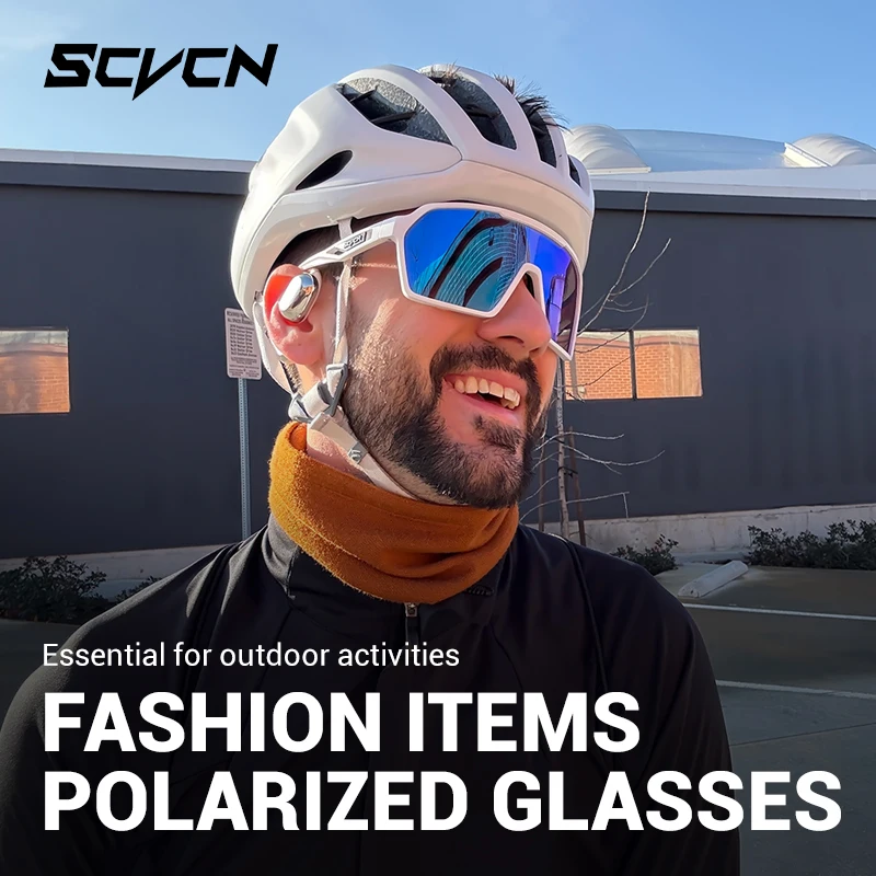SCVCN Photochromic Sunglasses Fashion Cycling Glasses for Men Mountain Bike Eyewear Baseball Sports Goggles Skating Sun Glasses