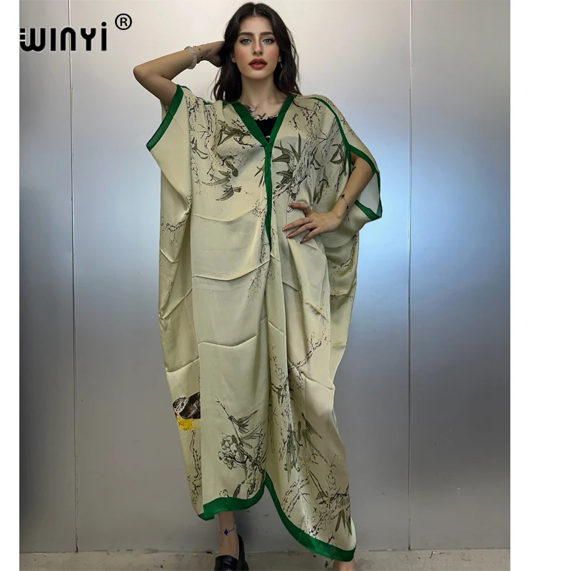 

WINYI летнее кафтан африканское платье пляжная одежда Femme Robe мусульманские женские платья пляжное платье вечернее платье Абая Дубай роскошь