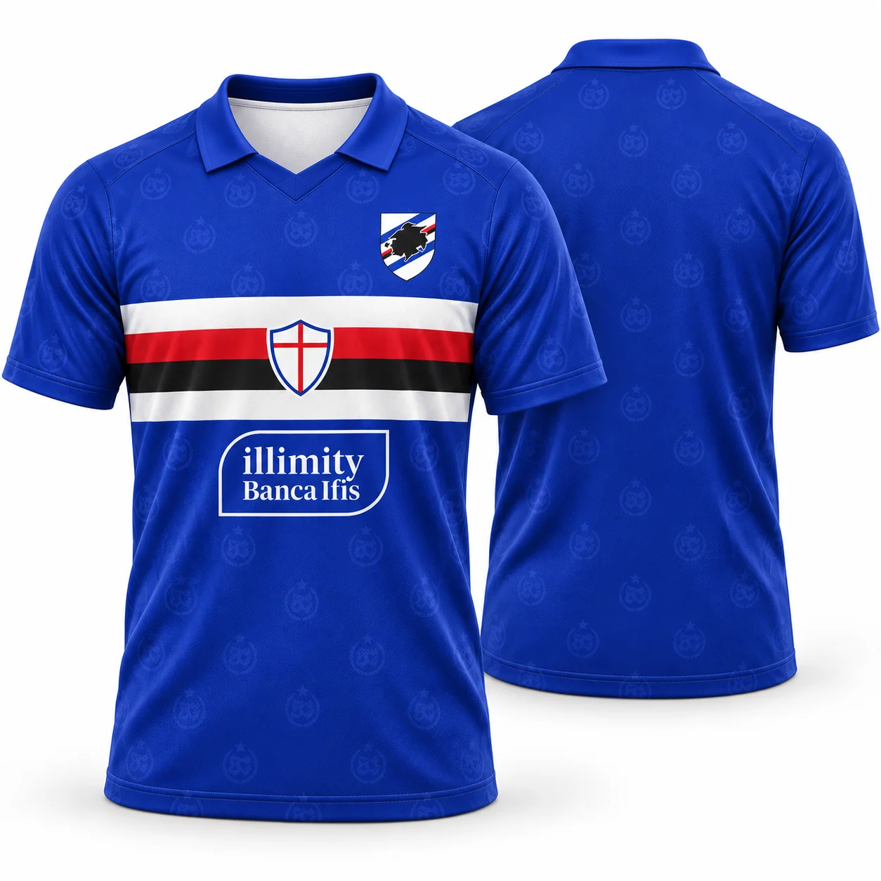 Retro 26-27 Sampdoria Soccer Jersey Football Training Uniforms Men Short Sleeve Football  Match V T-shirt Men Women Clothing Top