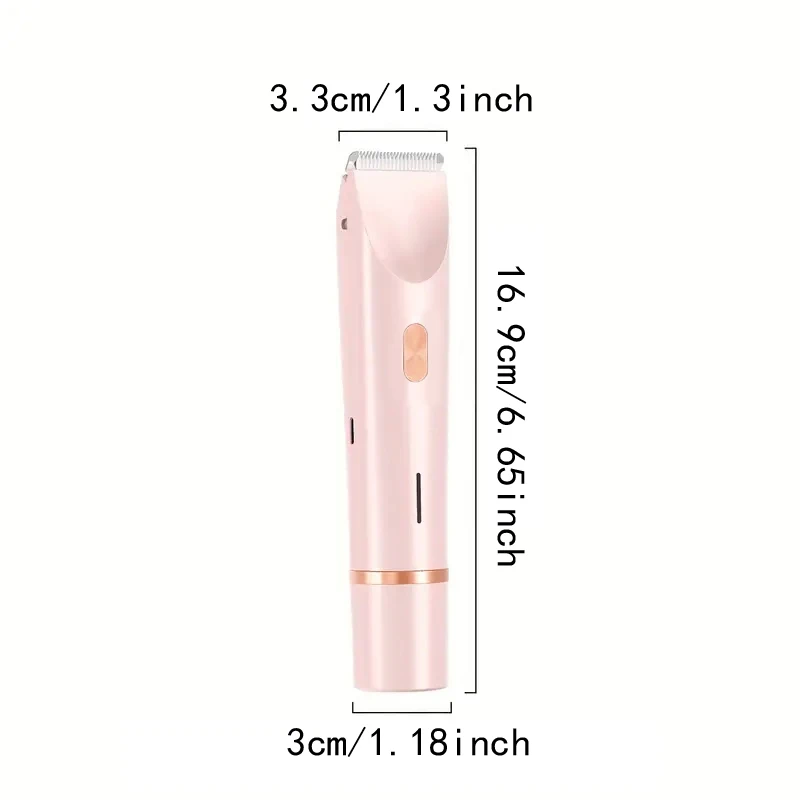 ماكينة حلاقة كهربائية للنساء 2 في 1 برأس مزدوج، ماكينة قص شعر كهربائية للنساء، ماكينة تشذيب بيكيني كهربائية للنساء #4