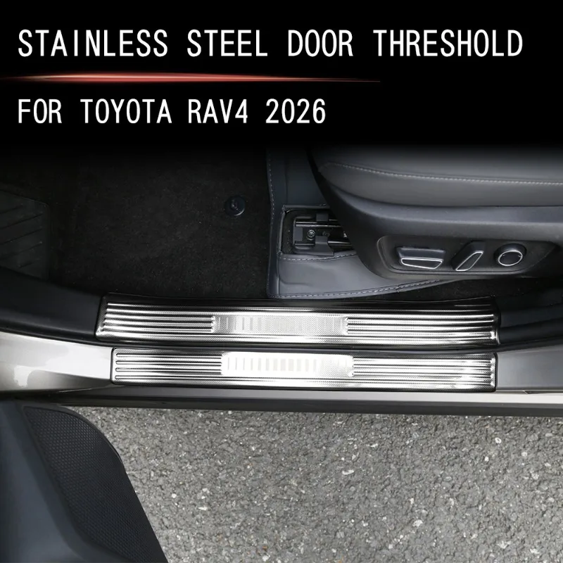Car Door Sill Plate Threshold Protection Decoration Strip Fit For Toyota Rav4 2026 Entry Board Pedal Cover Interior Stickers view 2