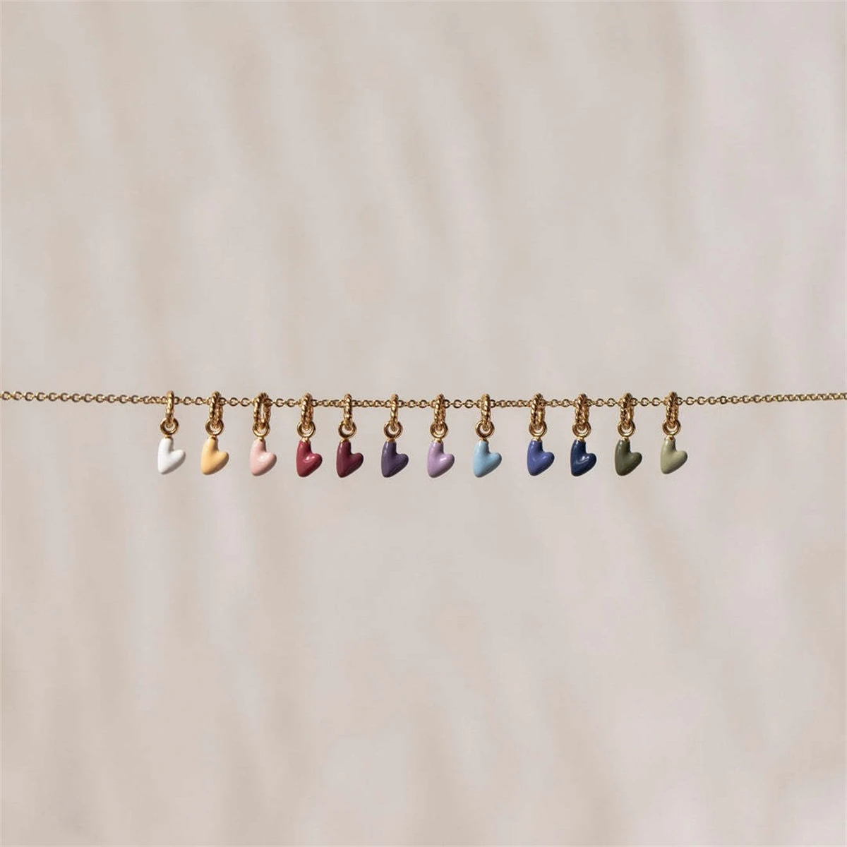 الفولاذ المقاوم للصدأ DIY الحرة مطابقة ديسمبر الحب قلادة بسيطة الحفاظ على اللون مطلية بالذهب