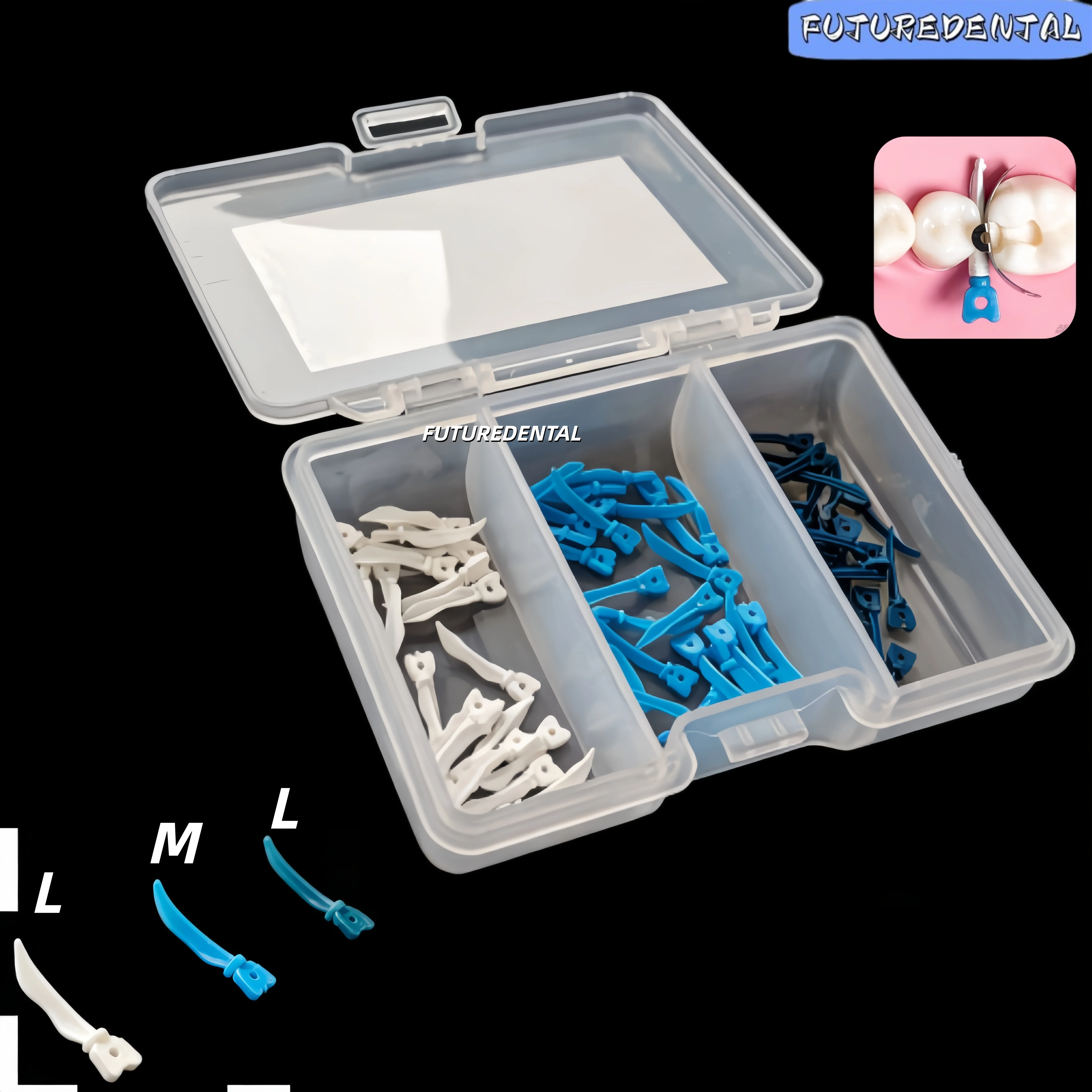 Wedges Tooth Gap Wedge Dental Wedges Blue White, Tooth Separators for Restorative Dentistry Dental Supplies Disposable 72Pcs/BoX