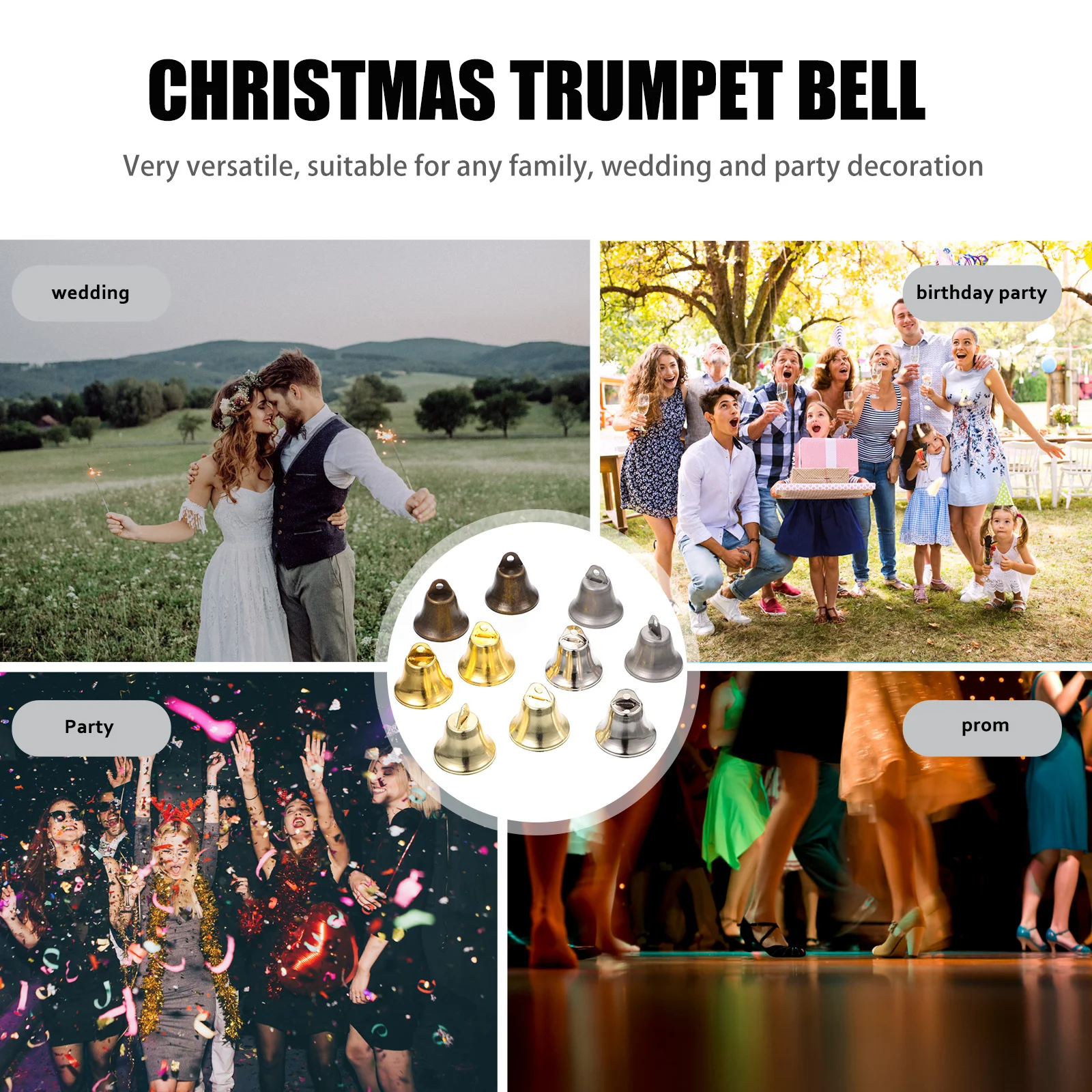 

10Pcs Handheld Bell Loud Iron Anti-Lost Animal Bells Grazing Supplies Cow Horse Sheep Metal Pendants Portable