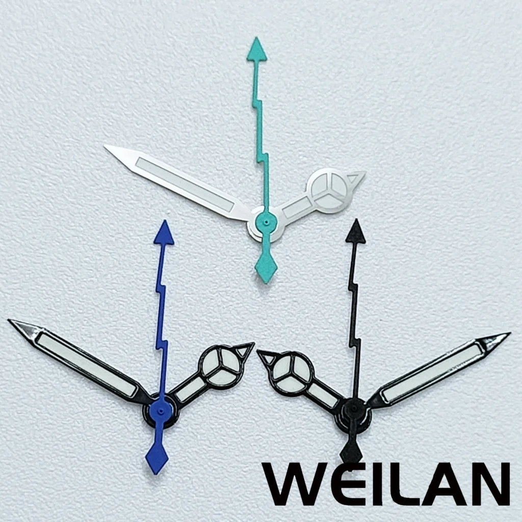 Leuchtendes Zeiger-Set – Silber, Rot, Grün, Blau, Orange, Gun, Gelbgold, kompatibel mit NH35 NH36 7S26 7S36 4R35 4R36 Uhrwerken
