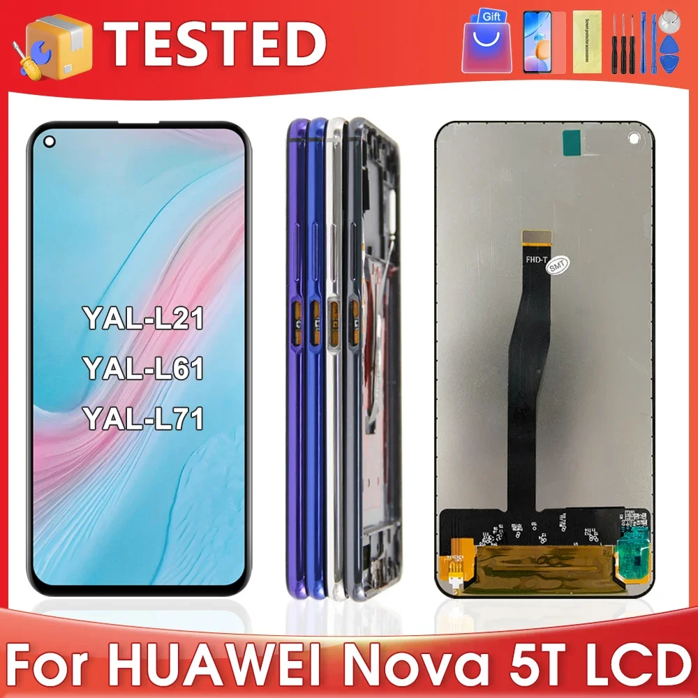 6.26''For HUAWEI Nova 5T For  Honor 20 YAL-L21 L61 L71 L61D LCD Display Touch Screen Digitizer Assembly Replacement