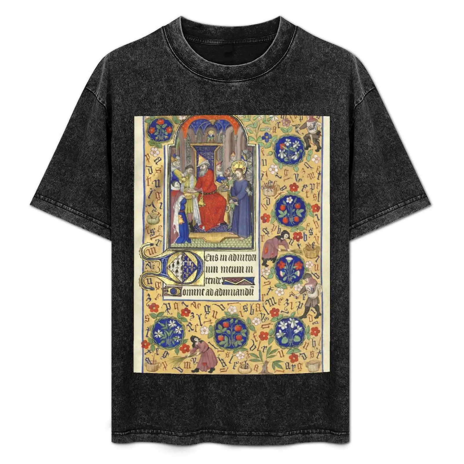 Book of Hours of Marguerite d'Orléans - Master of Marguerite d'Orléans T-Shirt Comfortable Workout Short Sleeve Shirt