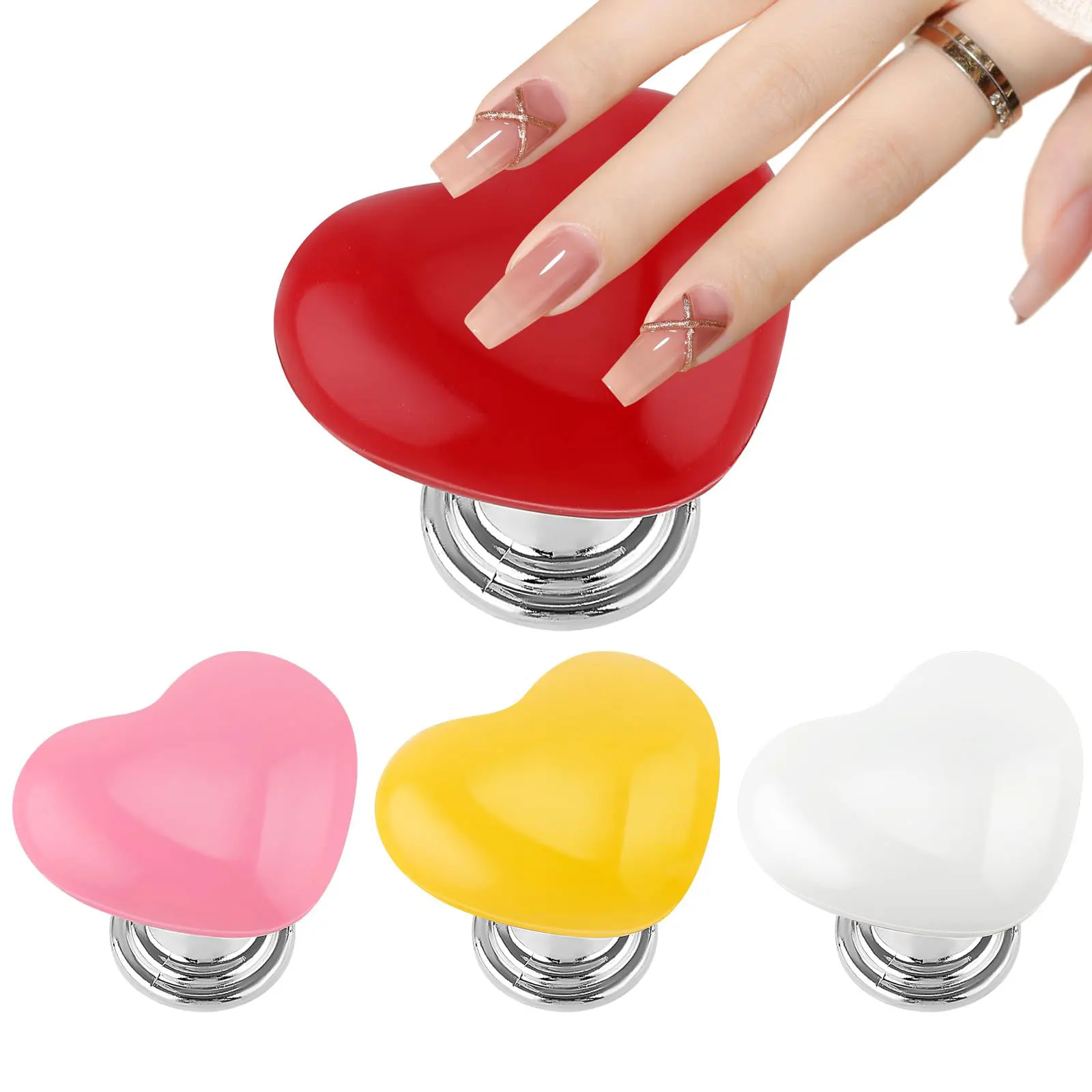 Toilet Tank Press Button For Women Manicure 4Pcs Love Heart Shaped Toilet Flush Button Pusher