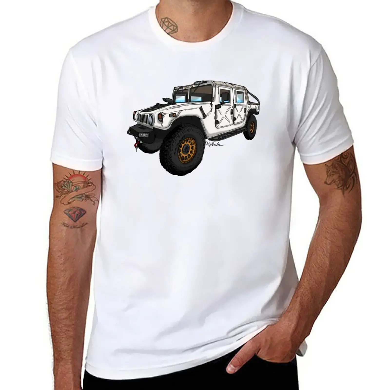 

New Hummer H1 with Method Wheels T-Shirt cute tops Oversized t-shirt quick drying shirt mens t shirt graphic