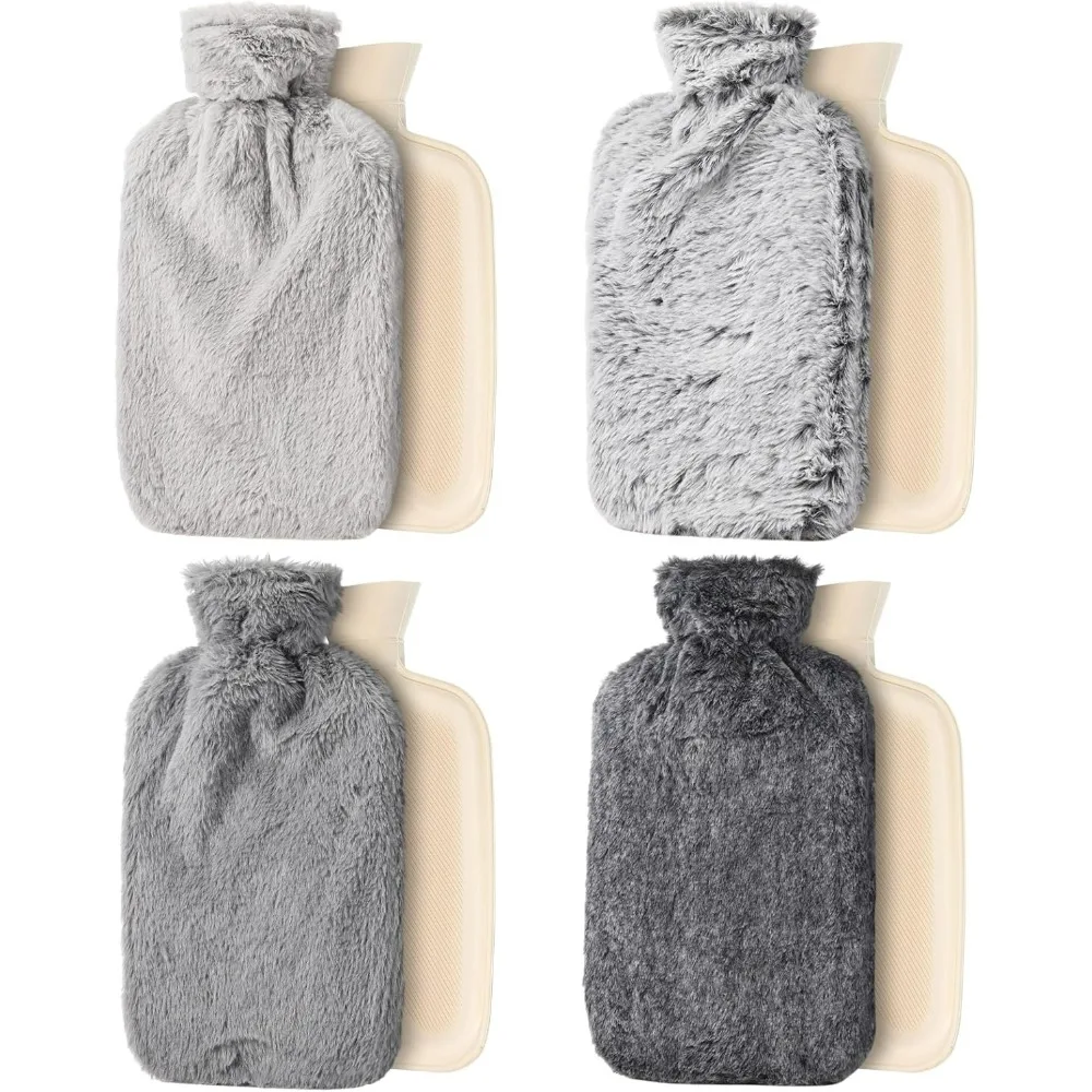 

4-упаковка бутылки с мягким чехлом для облегчения боли, сумка для горячей воды для кровати, женщин, мужчин, облегчение боли в теле, грелка для рук, ног, зима
