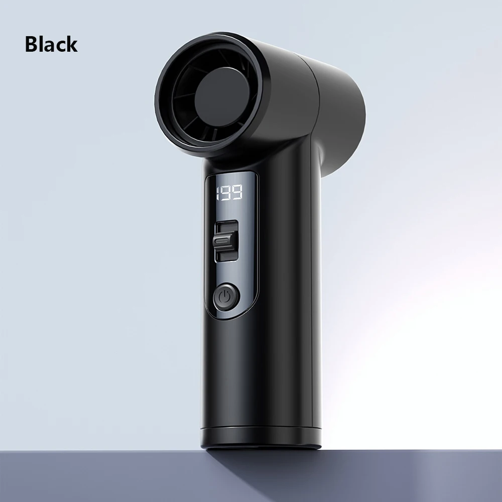 

Pocket Turbo Fan Mini Small Wind Cannon Summer Cooling Neck Hanging Fan Portable Digital Display Wireless Rechargeable Blower