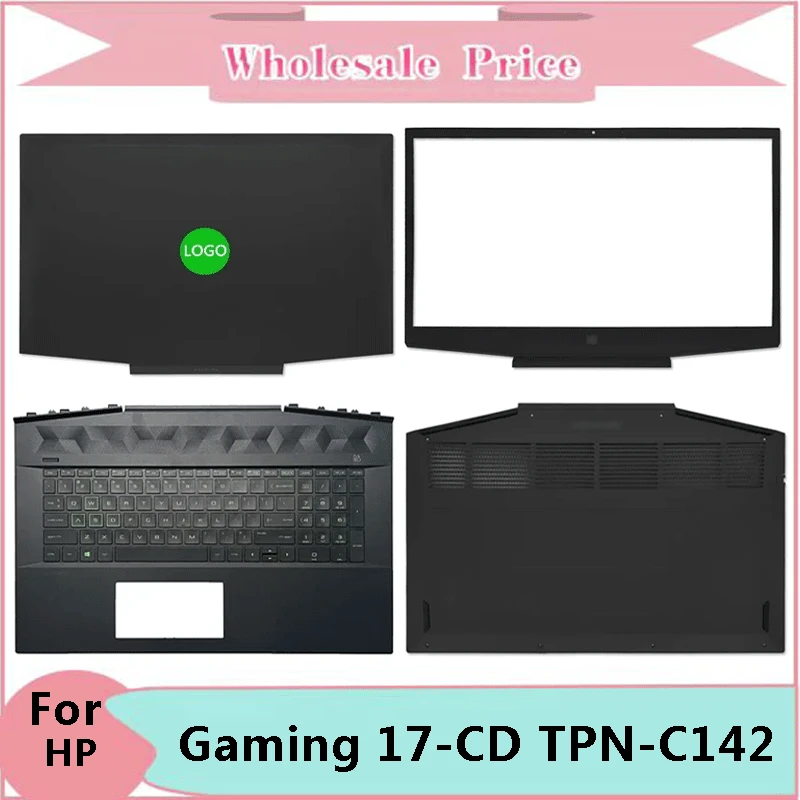 

New For HP Pavilion Gaming 17-CD TPN-C142 Laptop LCD Back Cover Front Bezel Upper Palmrest Bottom Base Case Keyboard Hinges