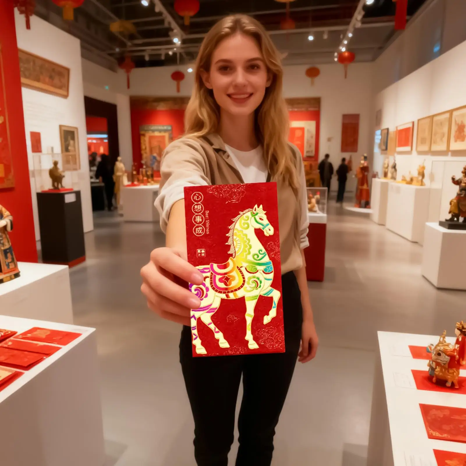 المظاريف الحمراء السنة الجديدة حسن الحظ الحصان العام الأحمر حزمة المال المغلفات لبطاقة النقدية مجوهرات تذكار ديكور المنزل عطلة الزفاف