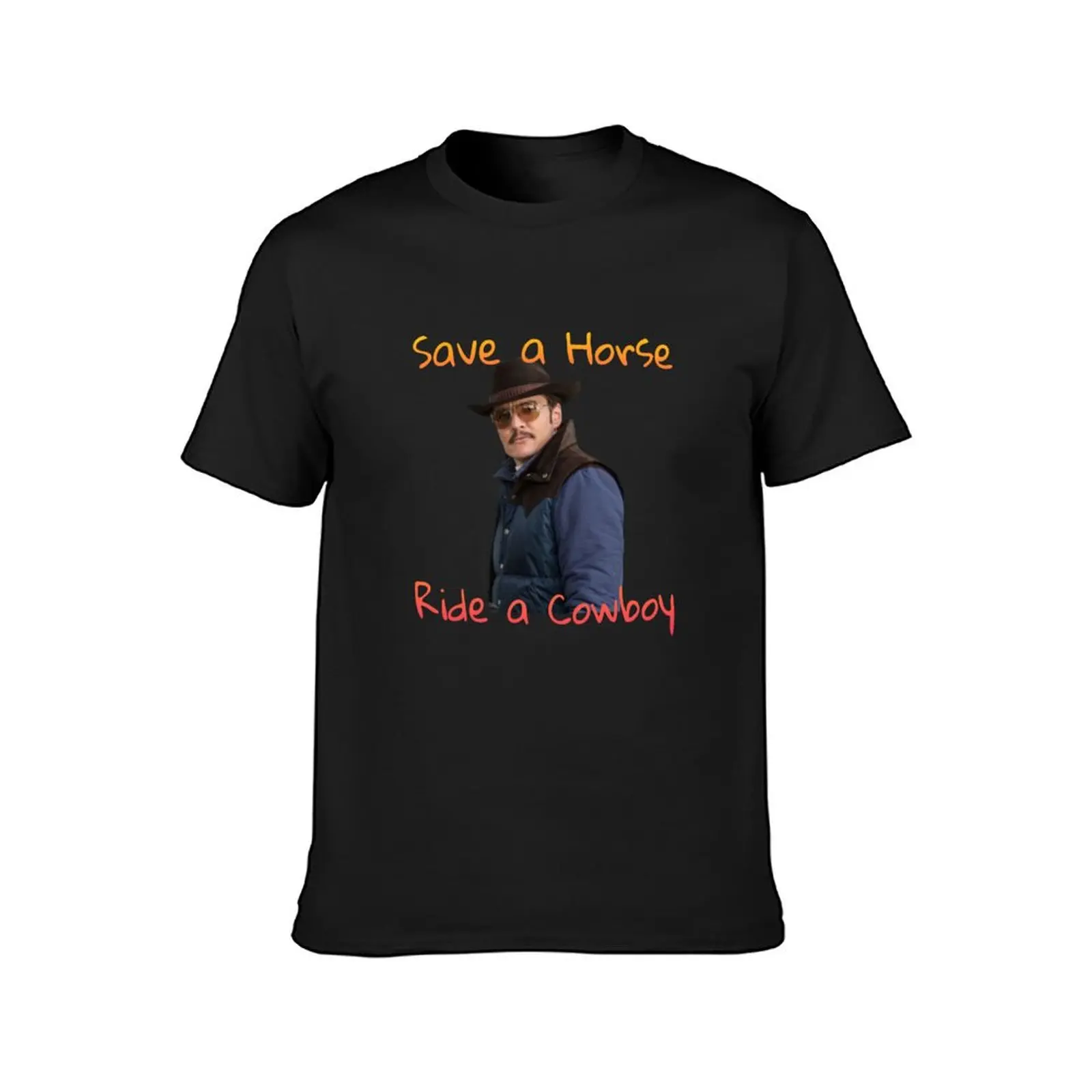 Agent Whiskey save a horse Ride a cowboy T-Shirt korean fashion oversized anime clothes quick drying mens t shirts