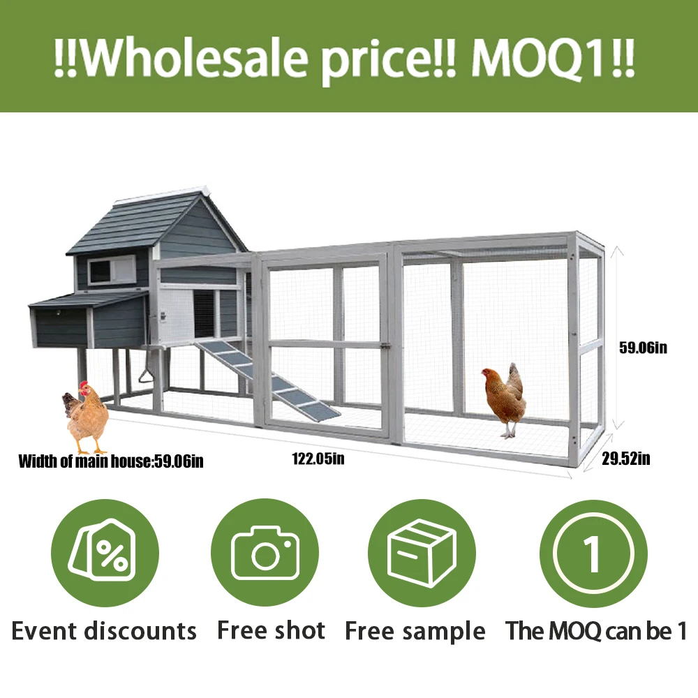 Best Seller Factory  Customize Waterproof Wood Large Chicken Coop for Sale