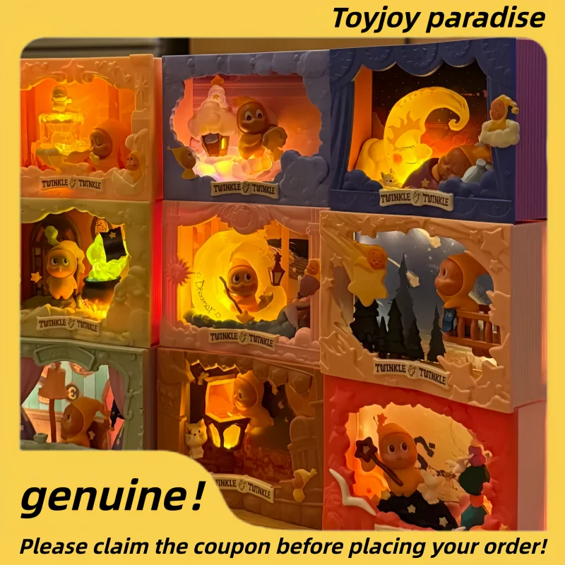 

Pop Mart Twinkle Twinkle Light Up Series Scene Sets Blind Box Trendy Toys Desktop Ornament Collectible Mystery Box Gift For Fans