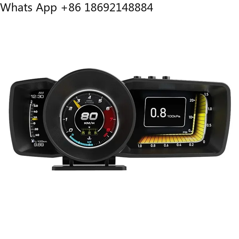 For A600 Multifunctional OBD LCD Instrument AP-7 Head-Up Display Driving Computer Speed Turbine Fuel Consumption