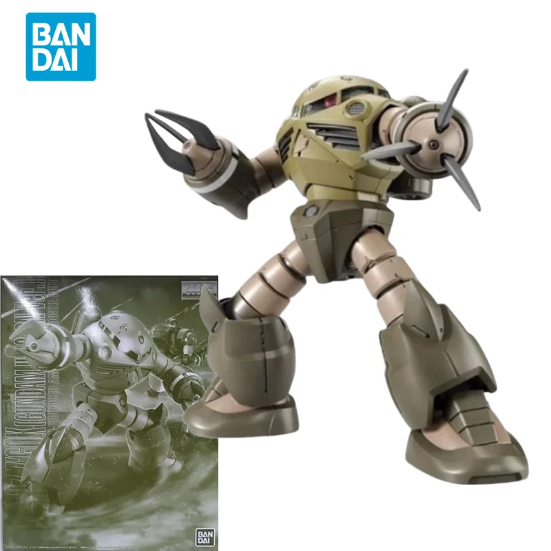 bandai-originale-gundam-mg-1-100-z'gok-action-figure-anime-modello-da-assemblare-giocattoli-da-collezione-ornamenti-regalo-per-bambini